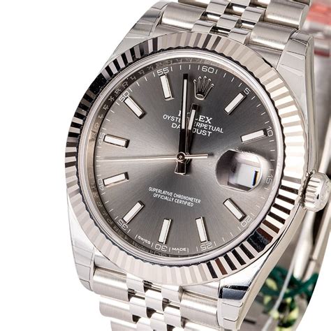 rolex datejust ii rhodium dial|rolex datejust 41mm rhodium dial.